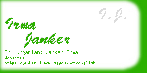irma janker business card